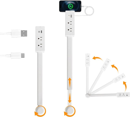 Extensor de enchufe ajustable con USB