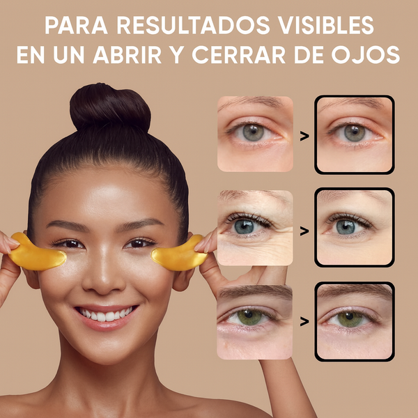 Parches Dorados Bajo los Ojos (25 pares)